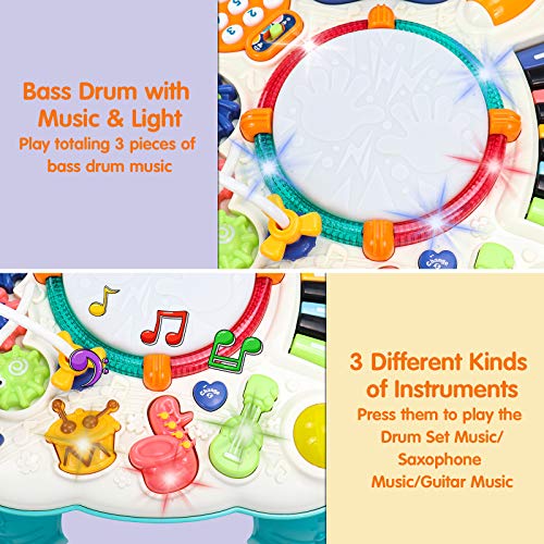 Toys Children 1 Year - Table Activities Baby Toy Montessori Babies Girl 1 2 Years Christmas Gift Musical Instruments Children's Sounds and Lights Educational Gifts for Children 1 2 Years 9 12 Months