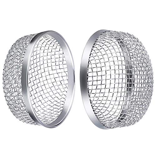 RKURCK RV Furnace Vent Cover, Flying Insect Screen net Cover, Heater Exhaust Vents Screen 2.8 inch Stainless Steel Mesh for RV Camper 2 Pack - Installation Tool Included