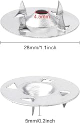 Fuyamp 200Pcs Easy Fix Washers 28mm 4-Claw Nail Gaskets Gypsum Board view 2
