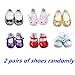 TOYYSB 18 Inch Doll Clothes&Accessories, Include 5 Set Toys Doll Outfits + 2 Pairs Doll Shoes +2 Doll Underwear Doll Accessories, Fit American Dolls Girls Dolls