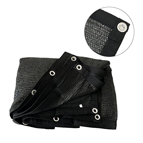 OriginA Black 8X12ft Shade Cloth with Free Grommets, 60% Sunblock Protect your Plant for Greenho ...