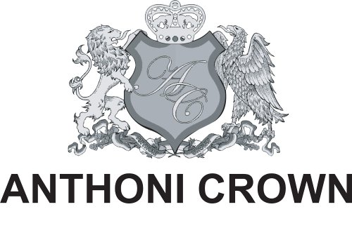 Anthoni Crown Leather Men`s Belt Black with Black Metallic Buckle 38"-48"/3ptt10