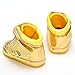 LIVEBOX Infant Baby Girls' Angel Wings Premium Soft Cotton Sole Prewalker Toddler Sneaker Shoes (S: 0~6 Months,Golden)