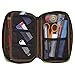 LIHIT LAB Large Capacity Zipper Pencil Case For School Office College, Big Capacity 4 Compartments Pencil Bag Holder Adults Teen Boys Girls, Travel Cosmetics Storage, Brown (A7551-9)