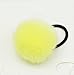 2Pcs Colorful Fashion Feather Ball Shape Elastic Ponytail Holder Hair Band Tie Headband(Color Random)
