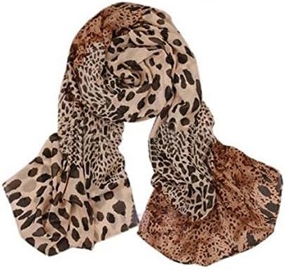 Fashion Ladies Scarf Shawls Leopard Printing Scraves 100% Chiffon Wrap