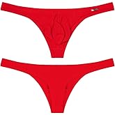 FIROTTII Mens Thong Underwear Ribber G-String Low Rise Briefs T-Back Pouch Stretch and All-day Comfort Lingerie for Men