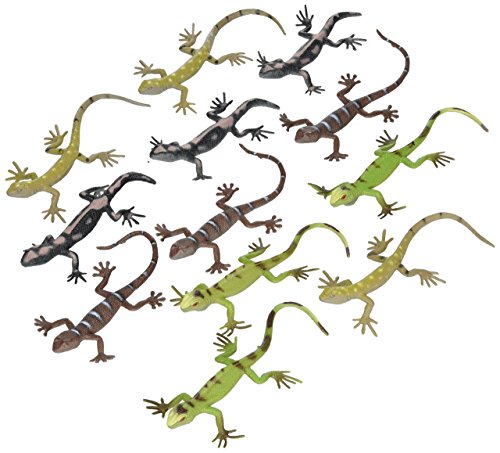 Rhode Island Novelty 12 Assorted Plastic PVC Toy Lizards