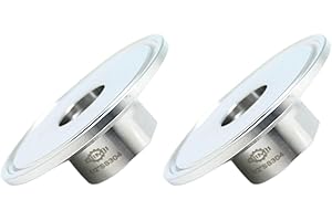QiiMii Sanitary Female Threaded Pipe Fitting to 2 Inch Tri Clamp (OD 64mm Ferrule) (Pipe Size: 1/2" NPT)2 PACK