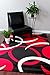 Luxe Weavers Modern Geometric Red 5x7 Area Rug, Non-Fading Carpet