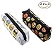 Emoji Pencil Pen Case Pouch Bag with Zipper for Girls, Kids,School Student Stationery Office Supplies Pack of 2 Black and White
