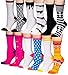 Tipi Toe Women's 12 Pairs Colorful Patterned Crew Socks
