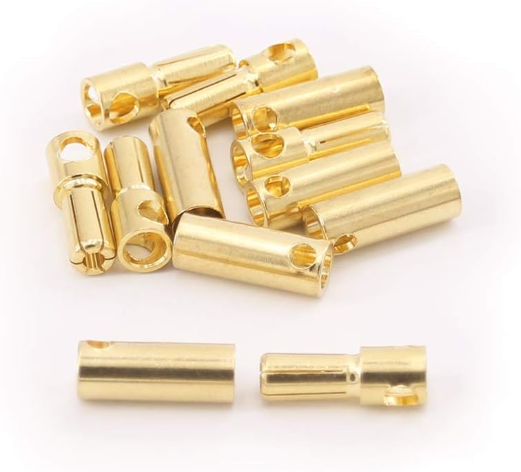 OliRC 6pairs 5.5mm Gold Plated Male and Female Bullet Banana Connectors Plugs for DIY RC Battery ESC Motor(C116-6)