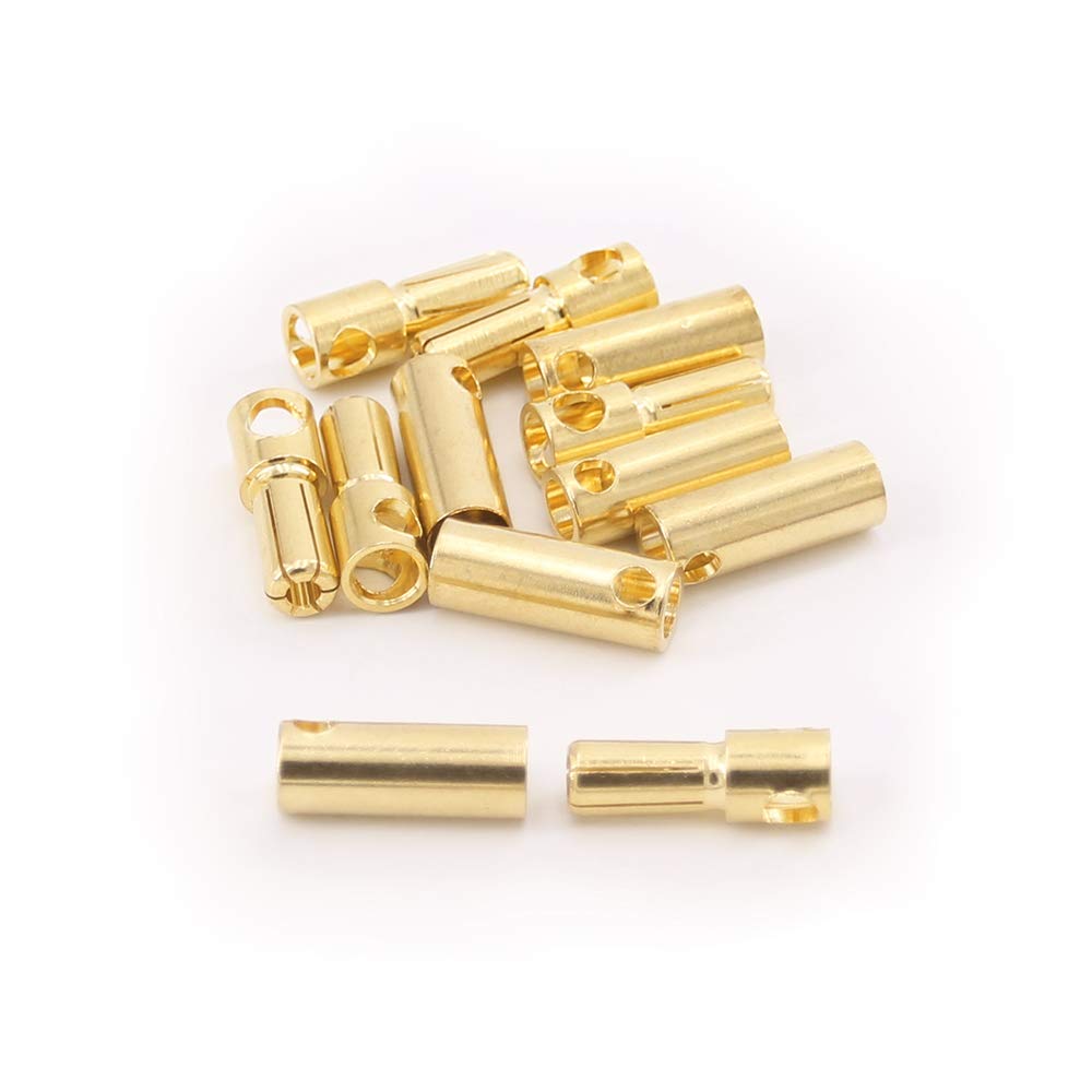 OliRC 6pairs 5.5mm Gold Plated Male and Female Bullet Banana Connectors Plugs for DIY RC Battery ESC Motor(C116-6)