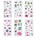 Tongnian Planner Stickers Set 48 Sheets Flowers Butterfly Stickers Decorative Adhesive Sticker Collection for Scrapbooking, Diary, Album, Bullet Journals, Laptops, Cup, DIY Arts and Craft
