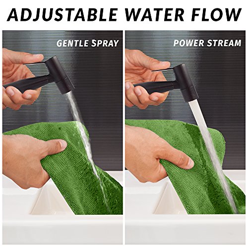 ShowerMaxx Premium Cloth Diaper Sprayer - Adjustable Handheld Toilet Bidet Water Cleaner - Complete Set with Hose, T-Valve, Tank/Wall Mount & Plumber's Tape - Oil Rubbed Bronze- Easy to Install & Use