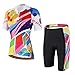 MILOTO Women's Cycling Jersey Reflective Shirt Padded Shorts Set