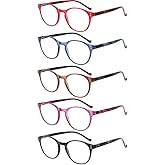 NORPERWIS 5 Pairs Reading Glasses - Standard Fit Spring Hinge Readers Glasses for Men and Women (Black Purple Red Blue Brown, 2.00)