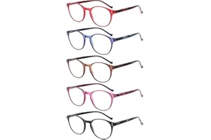 NORPERWIS 5 Pairs Reading Glasses - Standard Fit Spring Hinge Readers Glasses for Men and Women (Black Purple Red Blue Brown, 2.75)