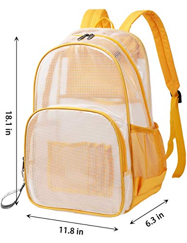 clear yellow backpack
