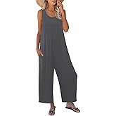 Muchpow Jumpsuits for Women Casual Summer Outfits Sleeveless Tank Jumpsuit Romper Long Pants Overalls with Pockets 2026