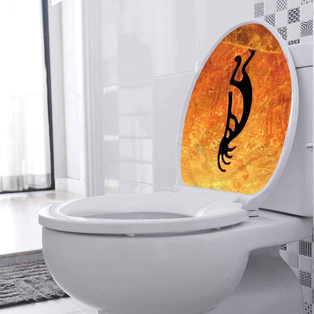 Kokopelli - Adhesivo decorativo para asiento de inodoro, diseño de