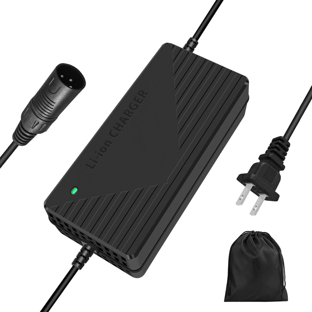 Photo 1 of 84V 5A Fast Charger with Cannon/XLR Plug for 72V Lithium Battery, 72V Charger with Cooling System (Cannon/XLR plug-5A)