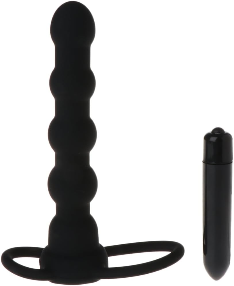 tajiarous Vibating Double Penetration Strap-on Amal Beads Diloss Silicone Pennis Amal Plug