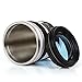 Mango Spot Best Camera Lens Thermos Stainless Steel Cup/ Mug for Coffee or Tea, White with Clear Glass Lid