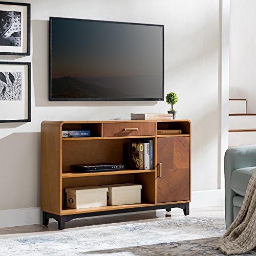 Furniture HotSpot Two Tone Credenza Sideboard Buffet Midcentury Buffet Table - Thumbnail 4