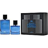 Zara Bogoss Vibrant Leather Perfume Set for Men Fresh Fruity Woody Scent with Bergamot Lemon Pineapple & Leather Notes Eau de Parfum 100ml + 60ml (3.4 + 2.03 fl. oz.)