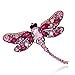 Top Cheer Vintage Style Rhinestone Crystal Dragonfly Brooch Pin Animal Broach Pins Jewelry (Green)