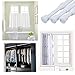 GOODUSCN Spring Tesnion Curtain Rod 28 to 48 inches, Adjustable Length Curtain Rods for Window, Bathroom, Kitchen, Bookshelf, DIY Projeacts (White- 6 Pack)