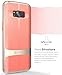 VENA Galaxy S8 Plus Case, [vAllure] Wave Texture [Bumper Frame][CornerGuard Shockproof | Strong Grip] Slim Hybrid Cover for Samsung Galaxy S8 Plus (Gold/Coral Pink)