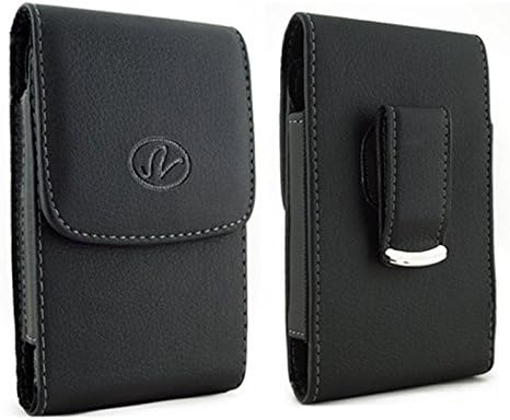 Black Premium Vertical Leather Case FOR Lava A88 Fits Bare Phone Only