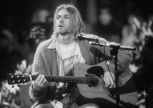 Vintage 90s Kurt Cobain Memorial Poster GB Sheffield England 25x35 Printed in UK