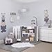 NoJo Play Day Pals Elephant/Animal Lamp Base and Shade, Grey, Cream, Charcoal