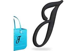 Fannoday Bag Charms for Beach Bag Alphabet Lettering Accessories Charms Compatible with Beach Bag All Models, Insert Decorative Letter for Handbag Beach Tote Bag-Black