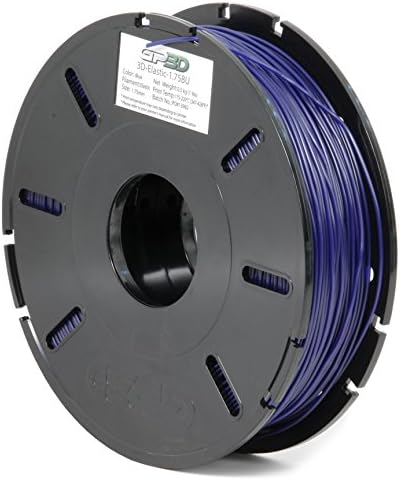 GP3D Elastic 3D Printer Filament Blue Color - .5KG 1.75mm 1lb. Compatible With 3D Printers Reprap, Makerbot Replicator 2, Makergear M2 and up, Afinia, Solidoodle 2, Printrbot