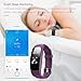 Fitness Tracker with Heart Rate Monitor, DBFIT Activity Tracker Smart Watch with Sleep Monitor, IP67 Water Resistant Walking Pedometer Band with Call/SMS Remind for iOS/Android Smartphone (Purple)