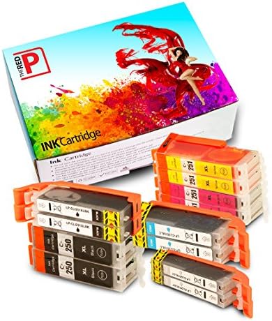 The Red P Compatible Ink Cartridge Replacement for PGI-250XL CLI-251XL 250 251 XL BK, C, M, Y, GY for PIXMA MG-5450 MG-5520 MG-6320 MG-6350 MG-6420 MG-7120 MG-7150 iP7250 iP8720 iP8750 - 12 Pack
