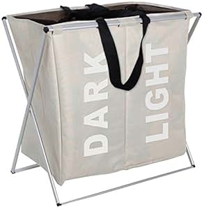 Wenko 3440112100 - Separador de ropa sucia con 2 cámaras, de poliéster