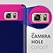 Samsung Galaxy Note 5 Case, E-Mobile Hybrid Dual Layer Shockproof Case for Samsung Galaxy Note 5 TPU + PC 2-Piece Style Soft Hard Cover (Navy Blue/Hot Pink)