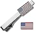2 Pc Tie Bar Clip and Lapel Pin Set USA American Flag Patriot Collection Gift-Boxed