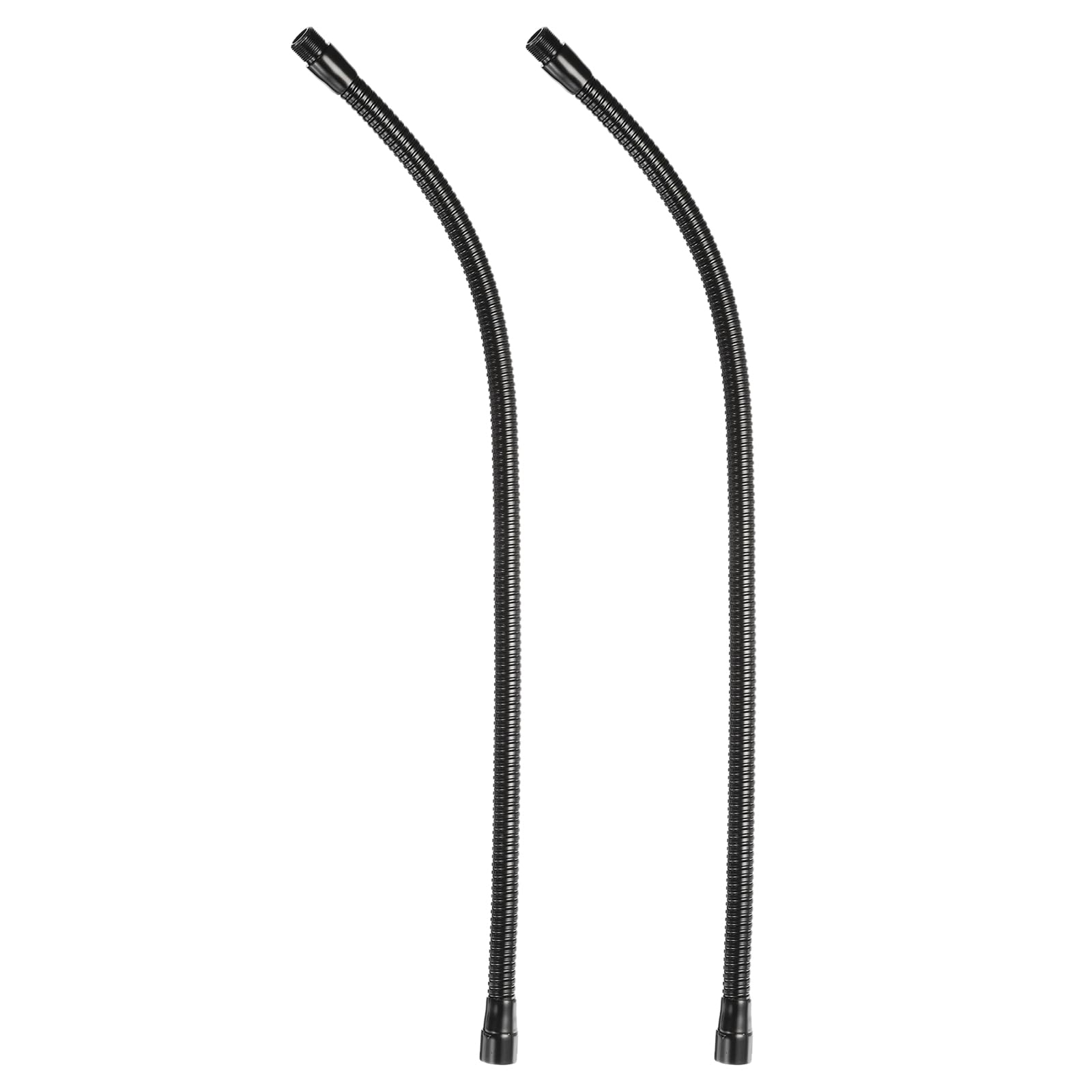 PATIKIL 22" Microphone Gooseneck, 2Pcs 5/8"-27 Thread Metal Universal Hose Flexible Arm Gooseneck Tube Extension for Multifunction DIY, Black