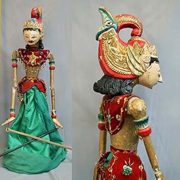 Traditionelle Puppen Aus Holz Aus Indonesien Wayang Golek