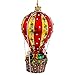 Kurt Adler 5-1/2-Inch Noble Gems Glass Santa in Hot Air Balloon Ornament