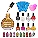SHERUI 8Pcs Professional Stamping Nail Art Polish 10ml Water-based Gel Nail Polish Varnish for Manicure Printing
