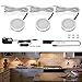 S&G Set of 3 LED Puck Lights 3000K Warm White Under Counter Lighting 510lm Under Cabinet Lighting Total of 6W with Switch Control LED Kitchen Lighting Closet Lights