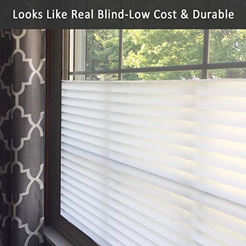 Mikomer Privacy Blinds Window Film,Stained Glass Door Film,Static Cling Window Tint,Heat Control Anti UV Removal Window Cling for Office and Home,17.7 inches by 78.7 inches